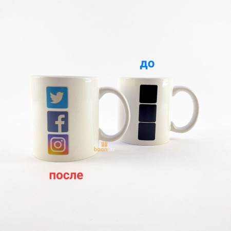 Кружка хамелеон "Социальная сеть"